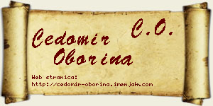 Čedomir Oborina vizit kartica